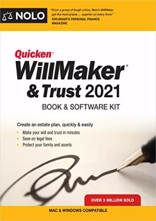 Read online  Quicken Willmaker & Trust 2021: Book & Software Kit