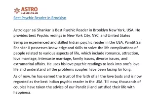 Best Psychic Reader in Brooklyn