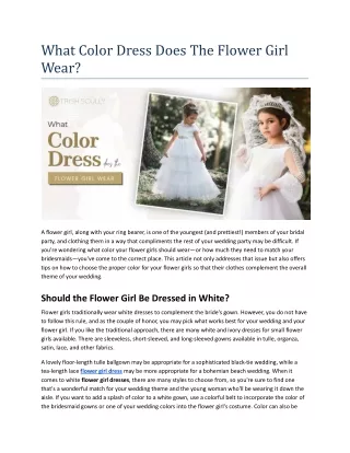 What color dress does the flower girl wear.docx