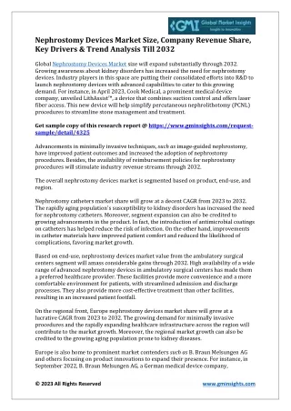 Nephrostomy Devices Market