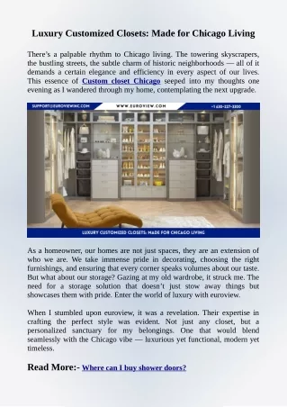 Luxury Customized Closets Made for Chicago Living