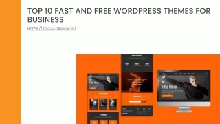 Top 10 Fast and Free WordPress Themes for Business