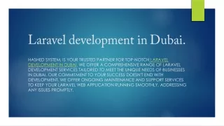 Laravel development in dubai