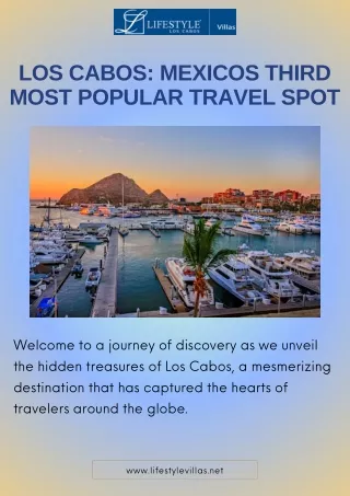 Los Cabos Mexicos Third Most Popular Travel Spot