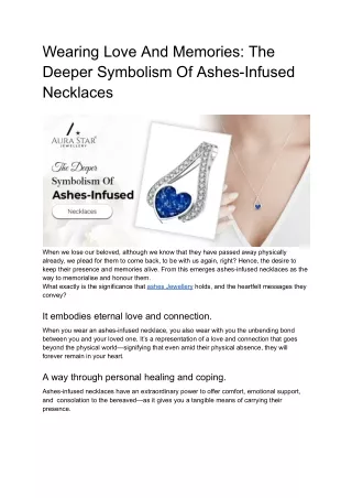 WEARING LOVE AND MEMORIES_ THE DEEPER SYMBOLISM OF ASHES-INFUSED NECKLACES