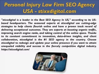 Personal Injury Law Firm SEO Agency USA - stixxdigital.com