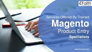 Services Offered By Trained Magento Product Entry Specialists