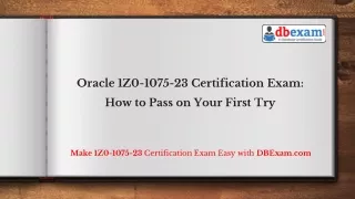 Oracle 1Z0-1075-23 Certification Exam: How to Pass on Your First Try