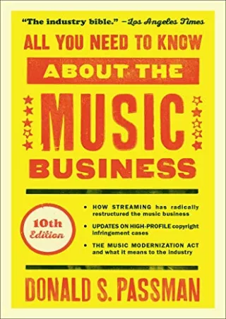 [PDF] All You Need to Know About the Music Business: 10th Edition