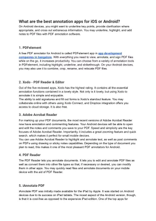 What are the best annotation apps for iOS or Android_