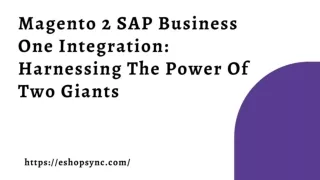 SAP Magento 2 Integration Solutions: Boosting E-Commerce Business