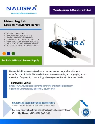 Meteorology Lab Equipments Manufacturers
