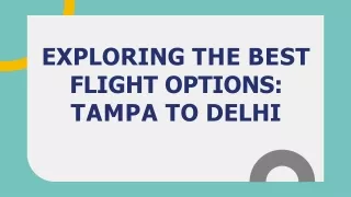 Book Cheap Flight From Tampa To Delhi