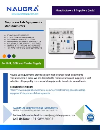 Bioprocess Lab Equipments Manufacturers