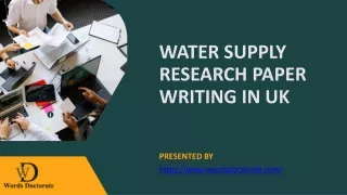 Water Supply Research Paper Writing In UK