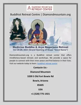 Buddhist Retreat Centre | Diamondmountain.org
