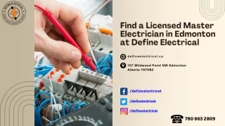 Find a Licensed Master Electrician in Edmonton at Define Electrical