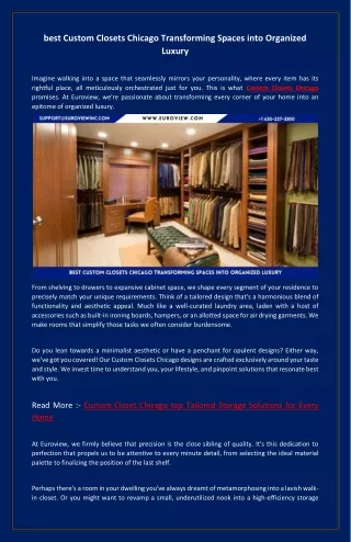 best Custom Closets Chicago Transforming Spaces into Organized Luxury