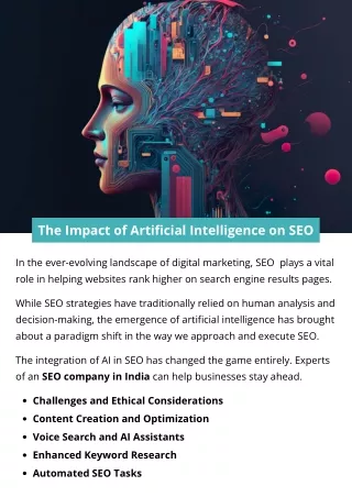 The Impact of Artificial Intelligence on SEO