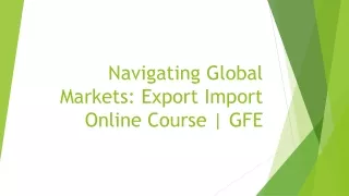 Navigating Global Markets