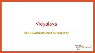 What Is Pedagogical Content Knowledge (PCK)