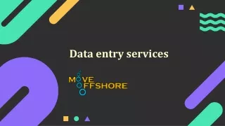 Data entry services