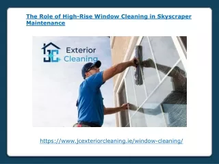 The Role of High-Rise Window Cleaning