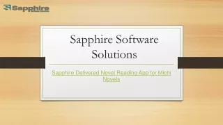 Sapphire Delivered Novel Reading App for Michi Novels