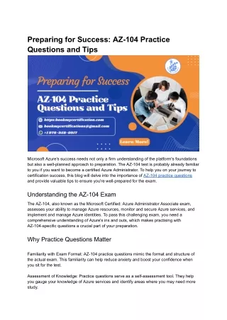 Preparing for Success_ AZ-104 Practice Questions and Tips