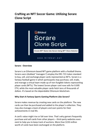 Sorare Clone Script