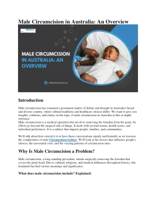 Male Circumcision in Australia