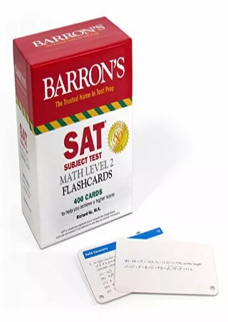 [PDF] DOWNLOAD SAT Subject Test Math Level 2 Flashcards (Barron's Test Prep)