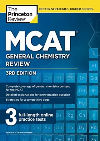 PDF/READ MCAT General Chemistry Review, 3rd Edition (Graduate School Test Preparation)