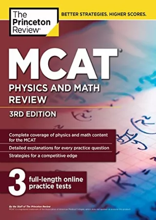 DOWNLOAD/PDF MCAT Physics and Math Review, 3rd Edition (Graduate School Test Preparation)