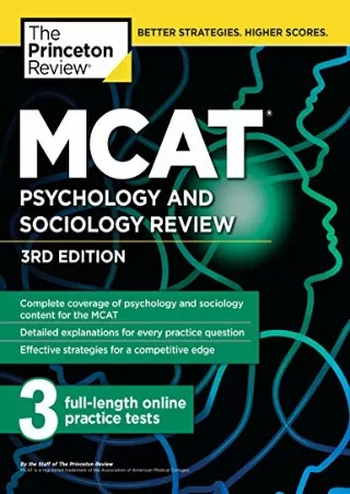 PDF_ MCAT Psychology and Sociology Review, 3rd Edition: Complete Behavioral