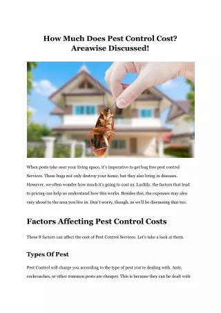 How Much Does Pest Control Cost_ Areawise Discussed!.ppt