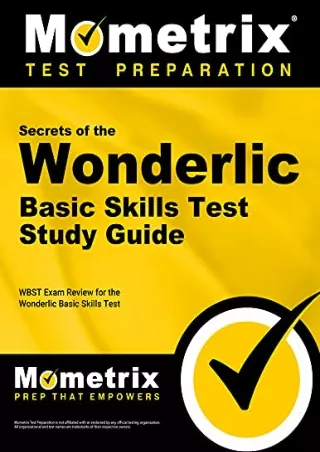 Download Book [PDF] Secrets of the Wonderlic Basic Skills Test Study Guide: Wbst Exam Review for