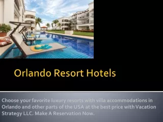 Orlando Resort Hotels