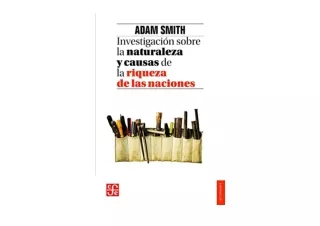 Ebook download Investigación sobre la naturaleza y causas de la riqueza de las n