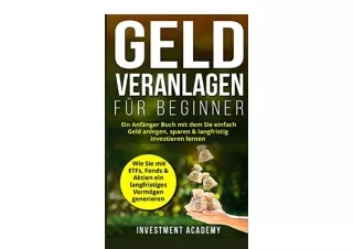 Download Geld Veranlagen für Beginner Ein Anfänger Buch mit dem Sie einfach Geld