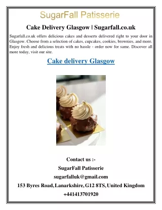 Cake Delivery Glasgow