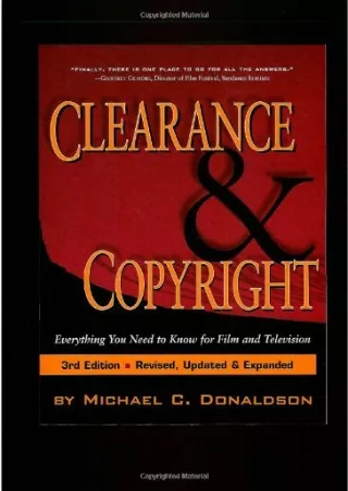 READ [PDF] Clearance & Copyright: Everything You Need to Know for Film and