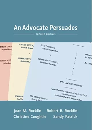 PDF KINDLE DOWNLOAD An Advocate Persuades full