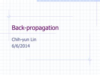 Back-propagation