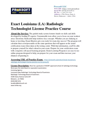 Exact Louisiana (LA) Real Estate Appraiser License Practice Course
