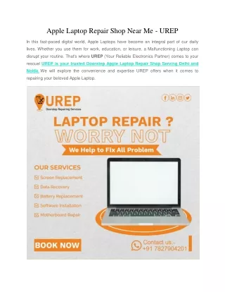 Apple Laptop Repair Shop Near Me - UREP