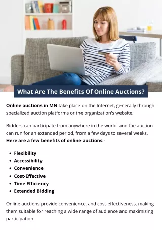 What Are The Benefits Of Online Auctions?