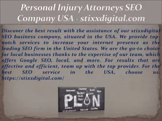 Personal Injury Attorneys SEO Company USA - stixxdigital.com