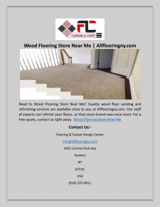 Wood Flooring Store Near Me | Allflooringny.com