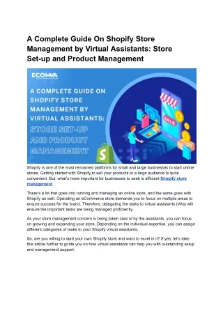 Mastering Shopify_ Your Complete Setup and Store Management Guide